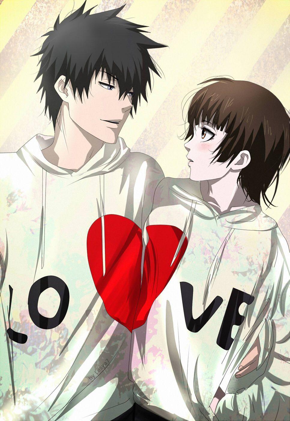 966x1400 Psycho Pass: Kogami X Akane: Love Hug