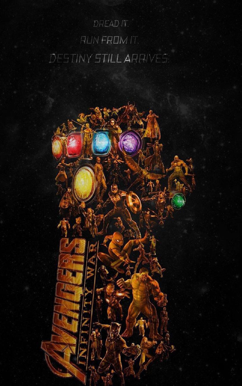 840x1336 Avengers Infinity War Latest Poster, Full HD Wallpaper