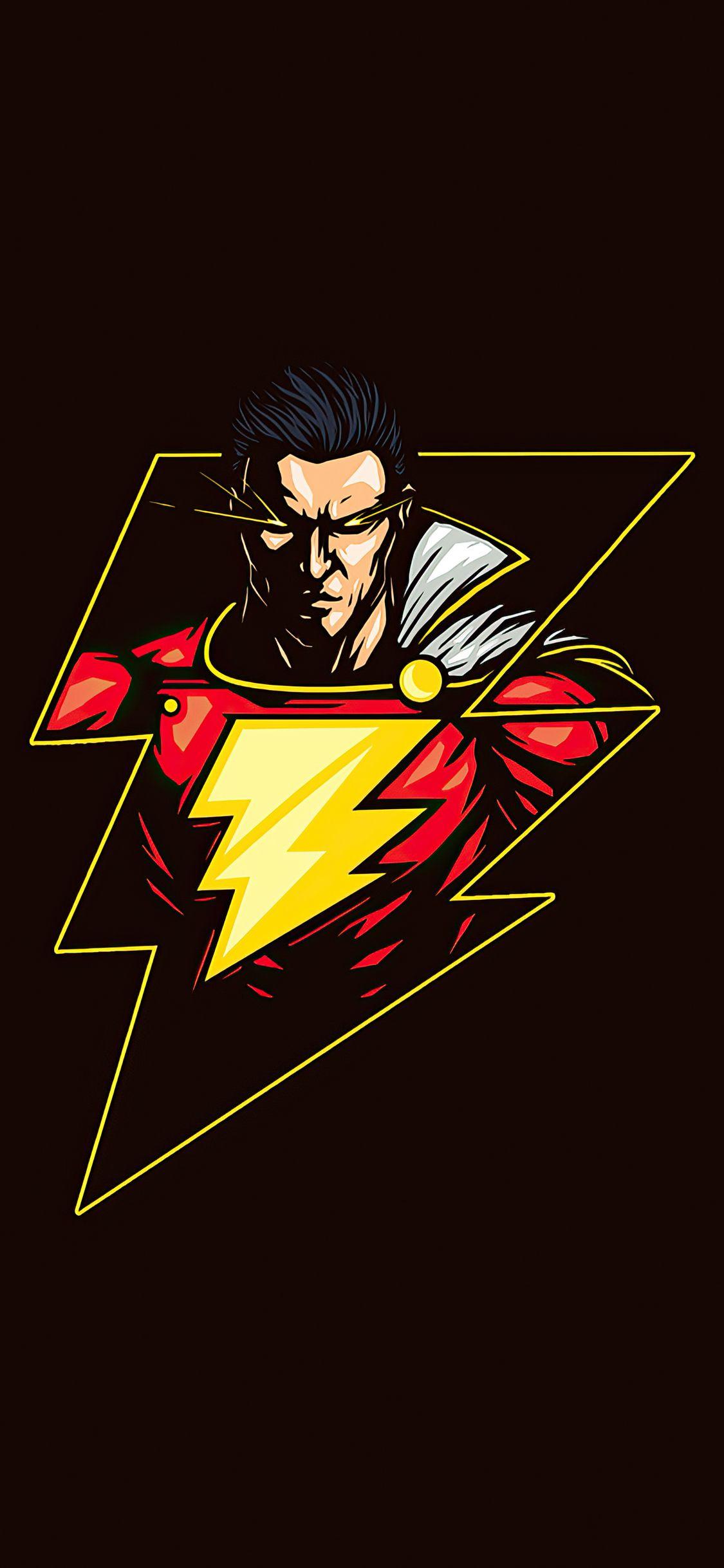 1125x2436 Shazam 4k Minimalism iPhone XS, iPhone iPhone X HD 4k Wallpaper, Image, Background, Photo and Picture