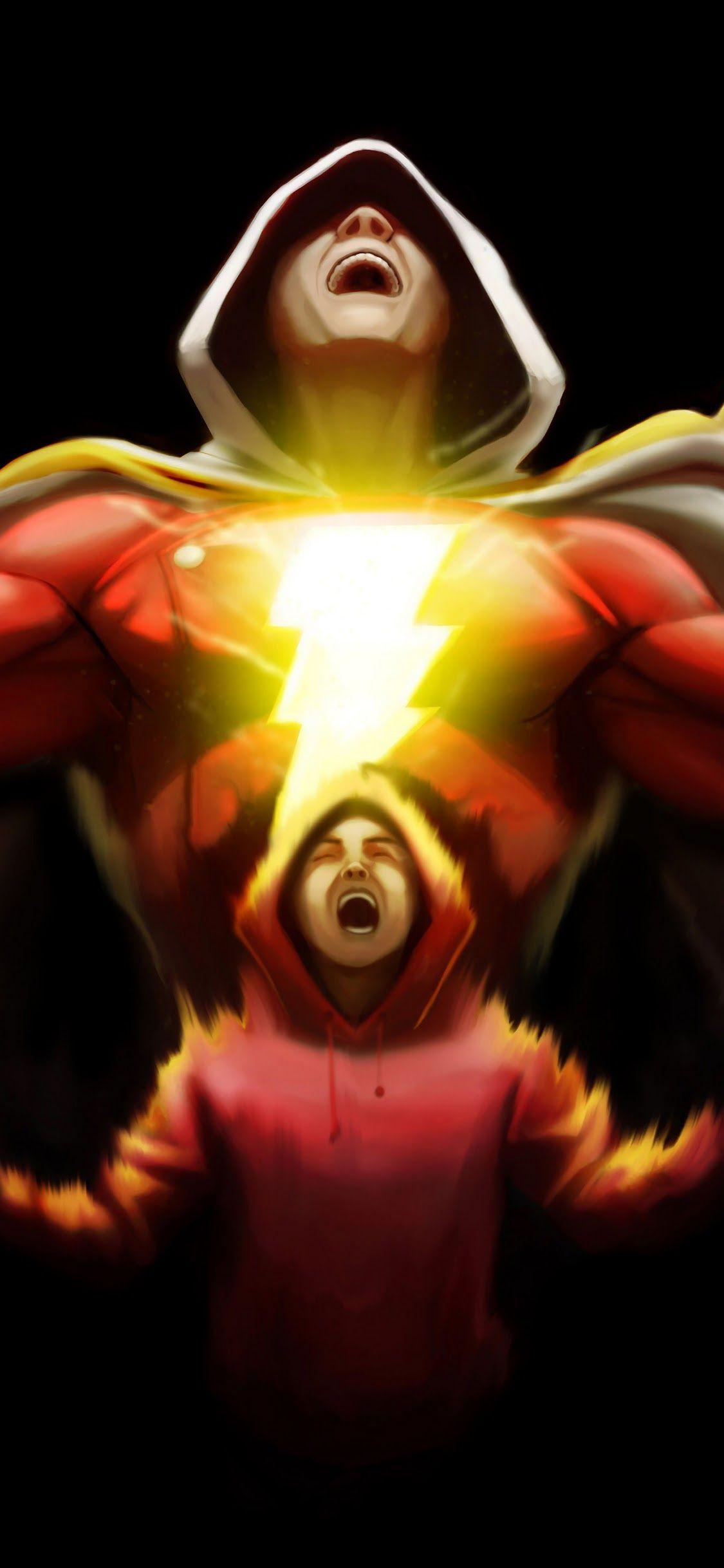1125x2436 Shazam 2019 Comics Art 4K Wallpaper