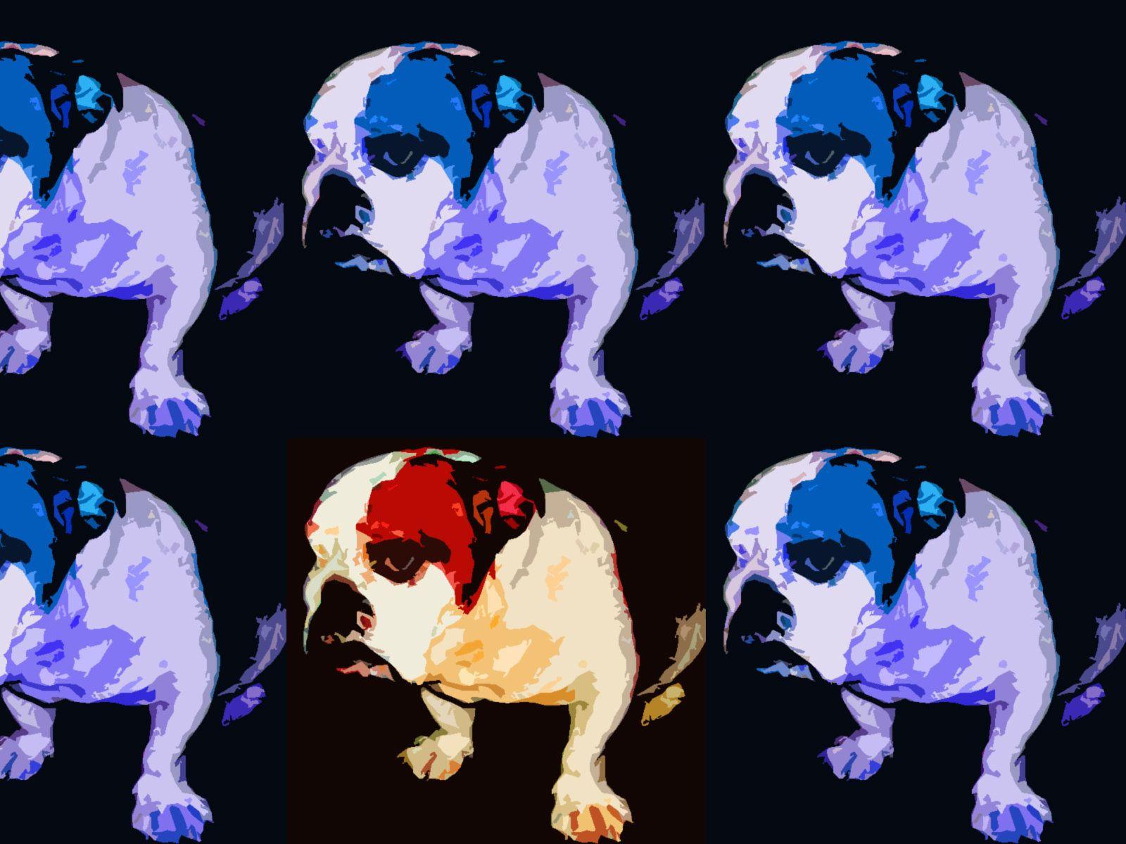 1600x1200 Warhol Blue dog