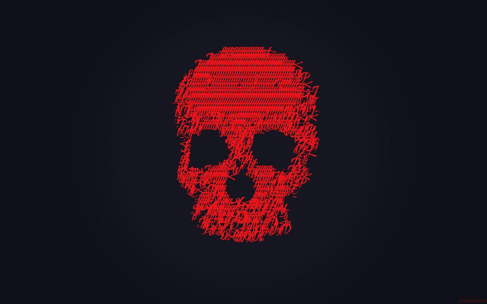 1680x1050 Download 1680x1050 wallpaper skull, glitch art, minimal, dark red, widescreen 16: widescreen, 1680x1050 HD image, background, 6682