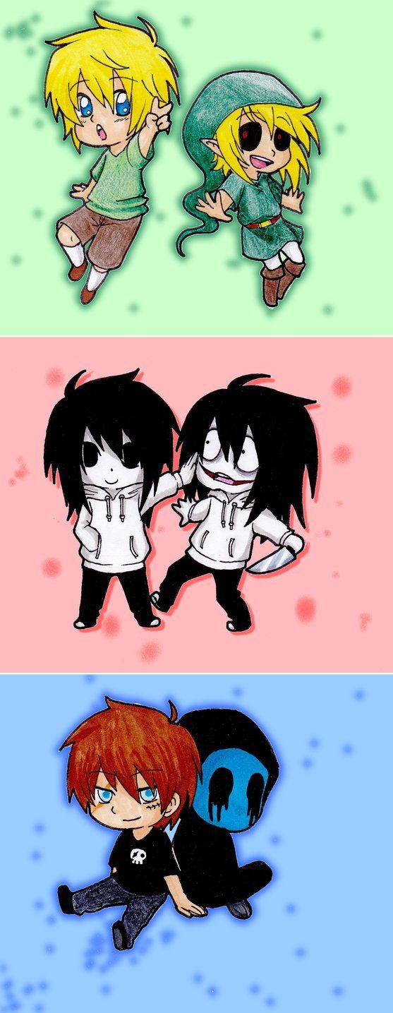 557x1435 Chibi Creepypasta Wallpaper