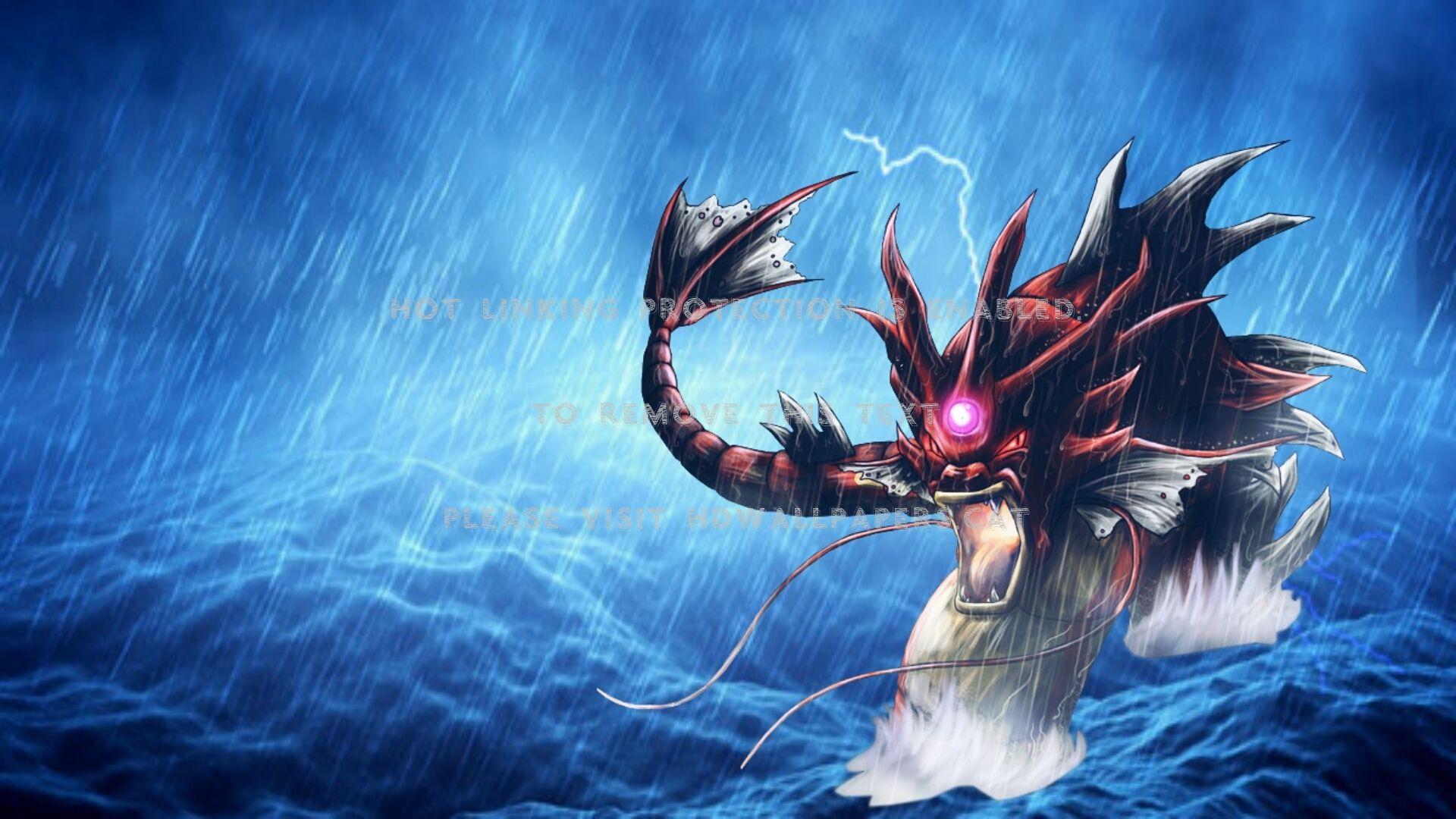 1920x1080 red gyarados wallpaper storm sea serpent tv