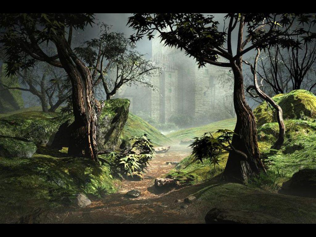 1024x768 Fantasy Forest Wallpaper Cvt