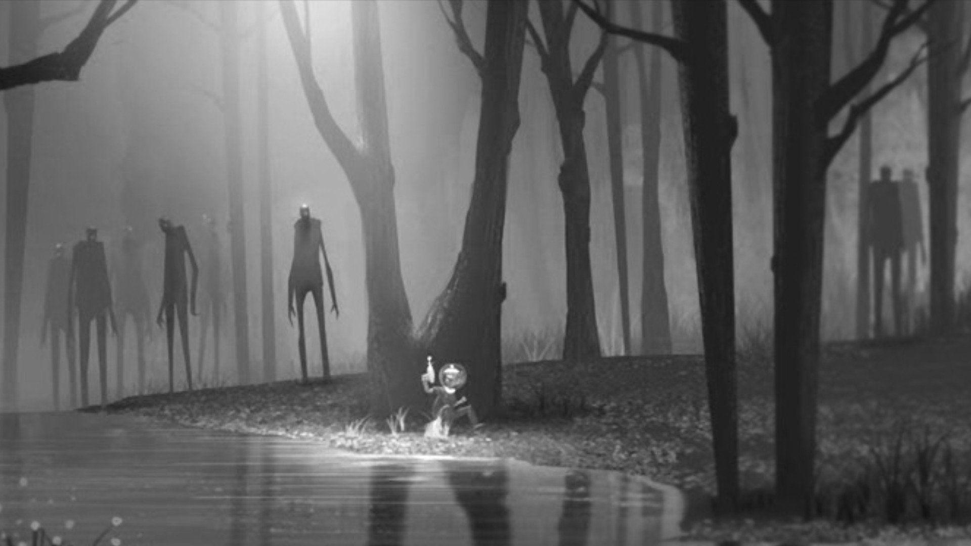 1920x1080 Anime Dark Forest Wallpaper