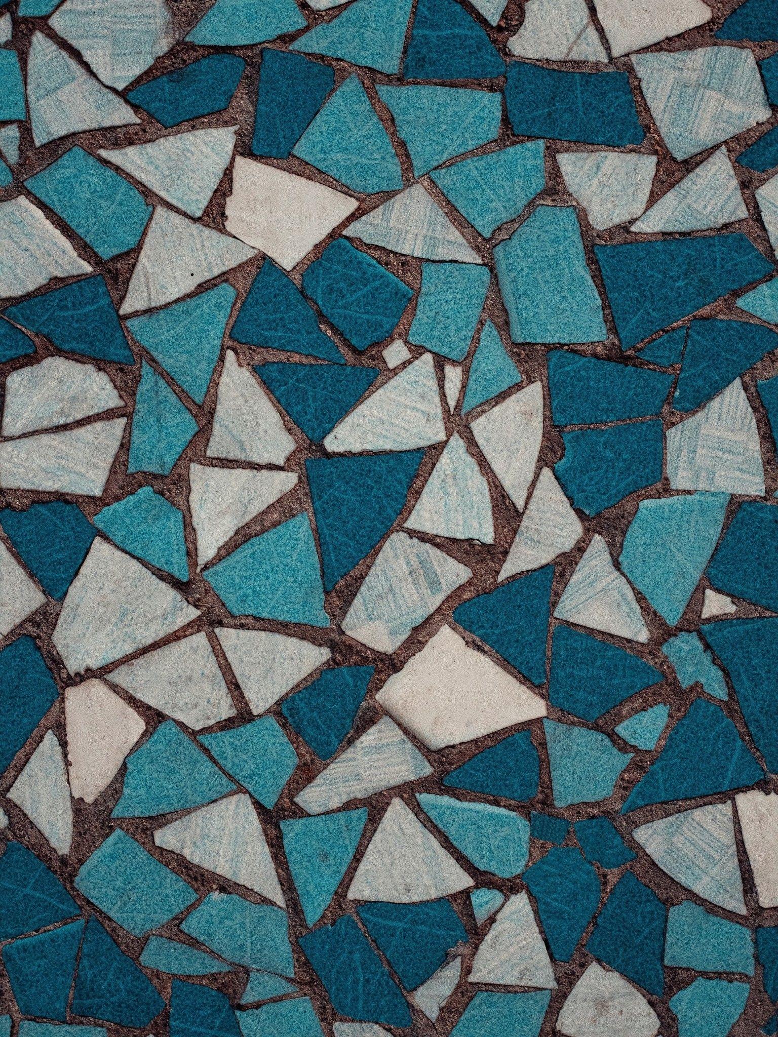1536x2048 Download 1536x2048 Mosaic Wall, Blue And White, Texture Wallpaper for Apple iPad Mini, Apple IPad 4