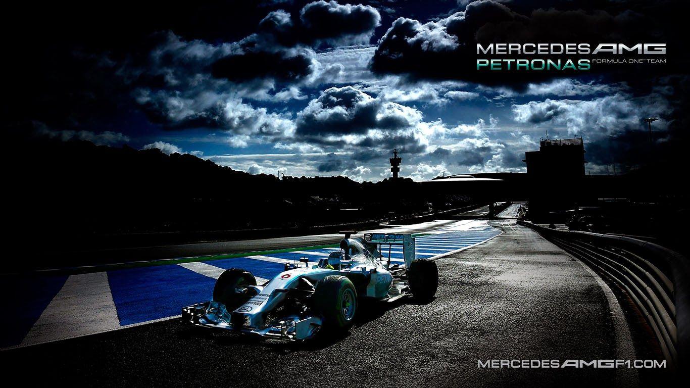 1366x768 Mercedes F1 Wallpaper