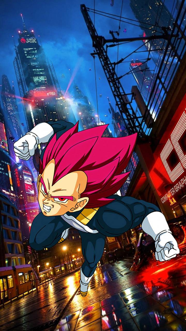 720x1280 Vegeta God city wallpaper