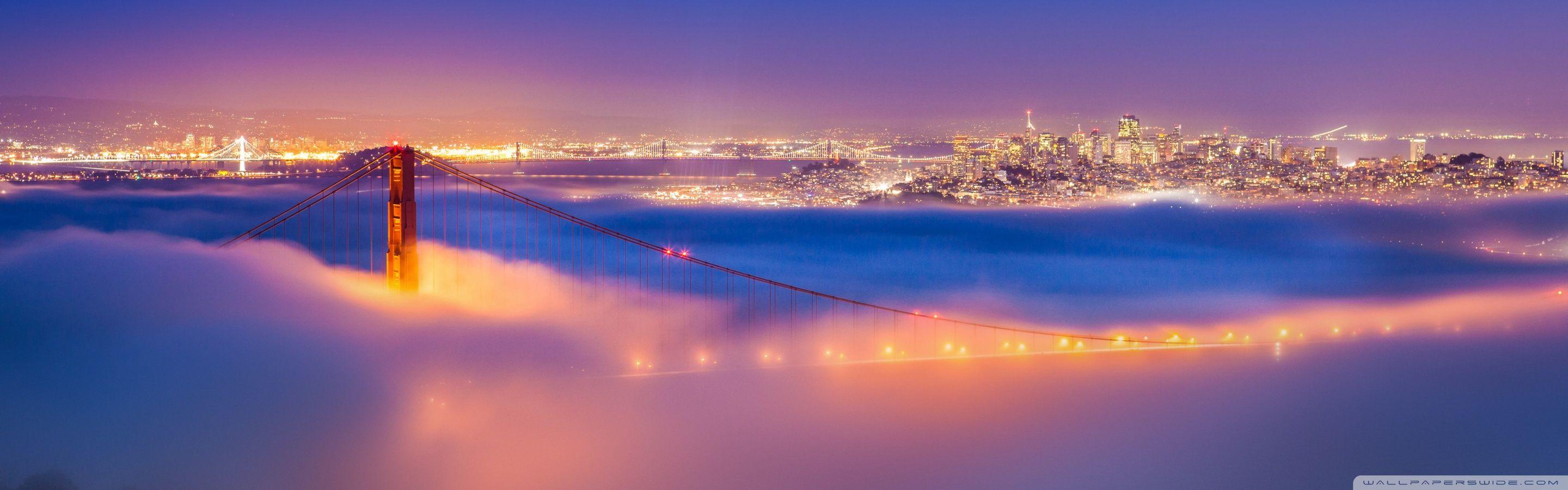2880x900 Golden Gate Bridge Fog Ultra HD Desktop Background Wallpaper for 4K UHD TV : Widescreen & UltraWide Desktop & Laptop : Multi Display, Dual Monitor : Tablet