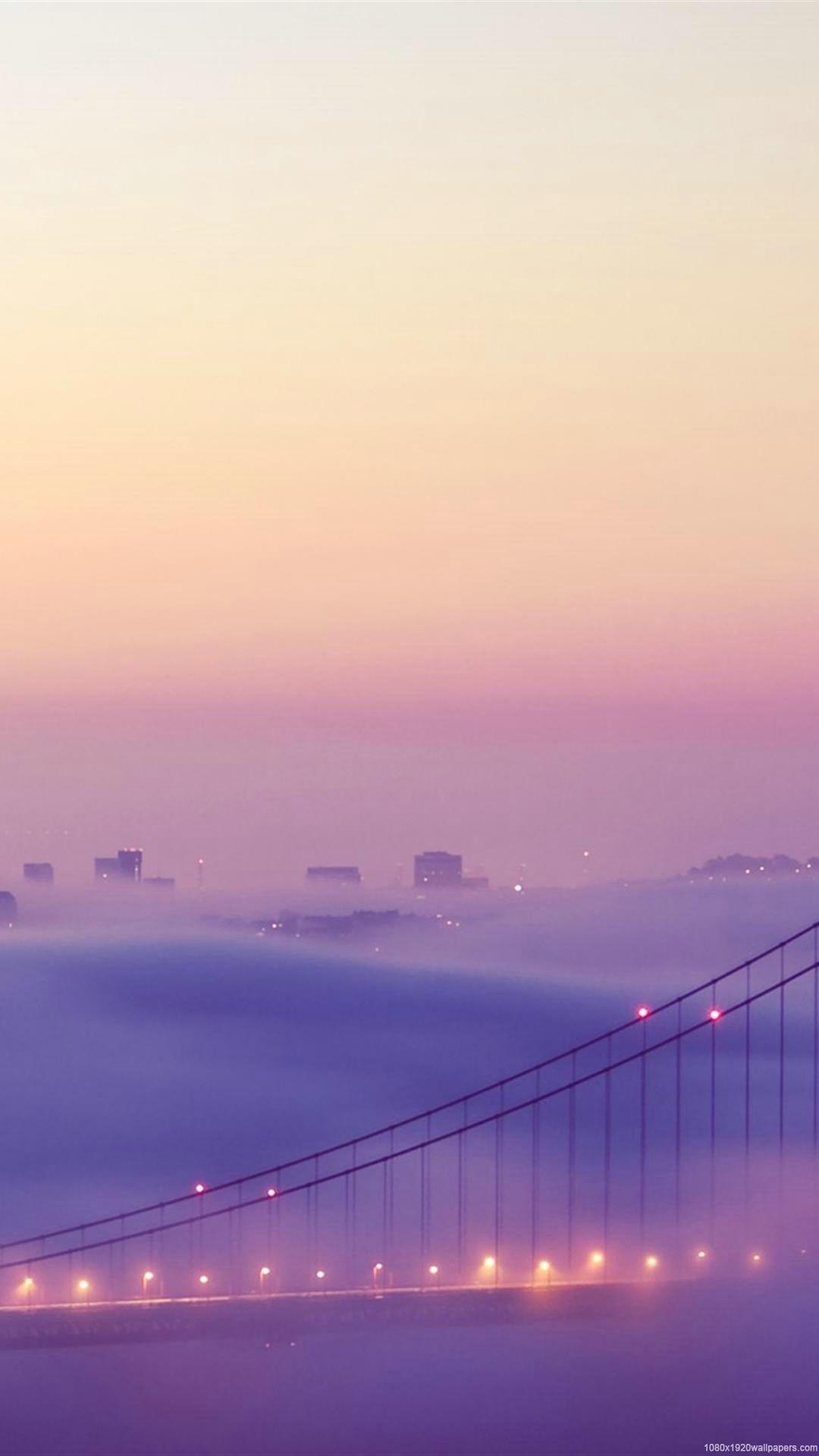 1080x1920 City Bridge Fog San Francisco Wallpaper HD