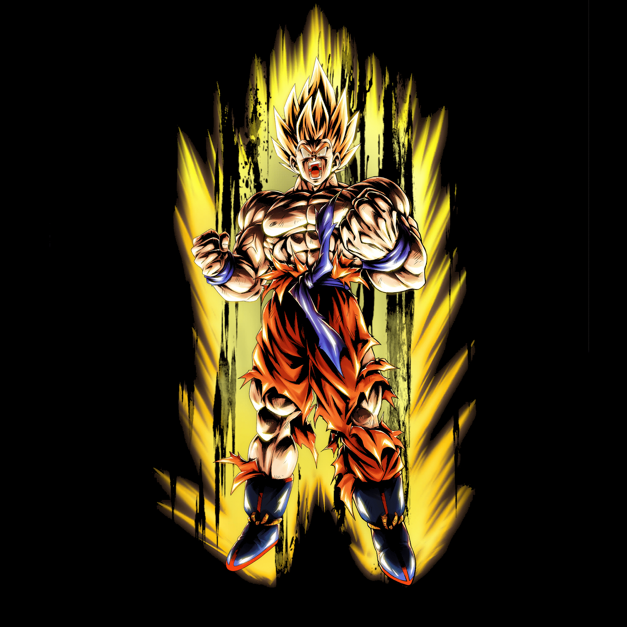 2048x2048 Goku 72.26% True Black Amoled Wallpaper