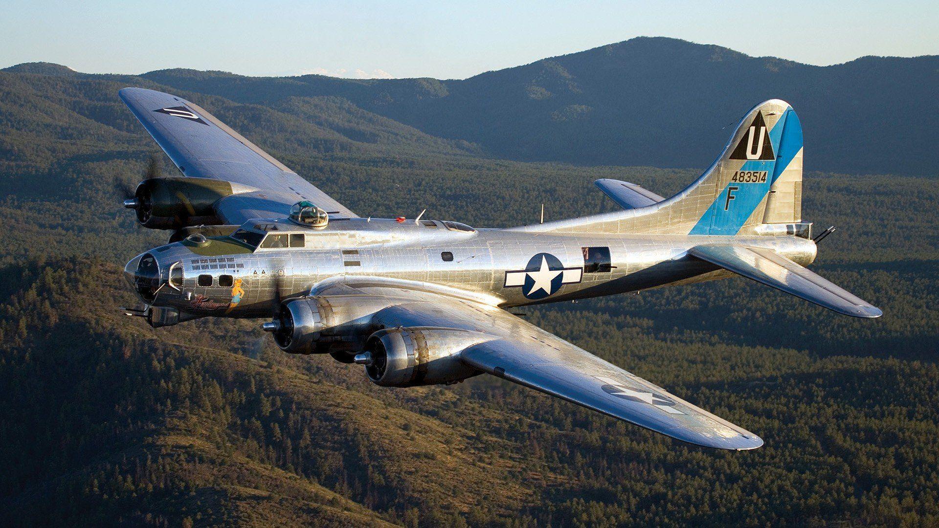 1920x1080 Airplanes Warbird B 17 Flying Fortress .