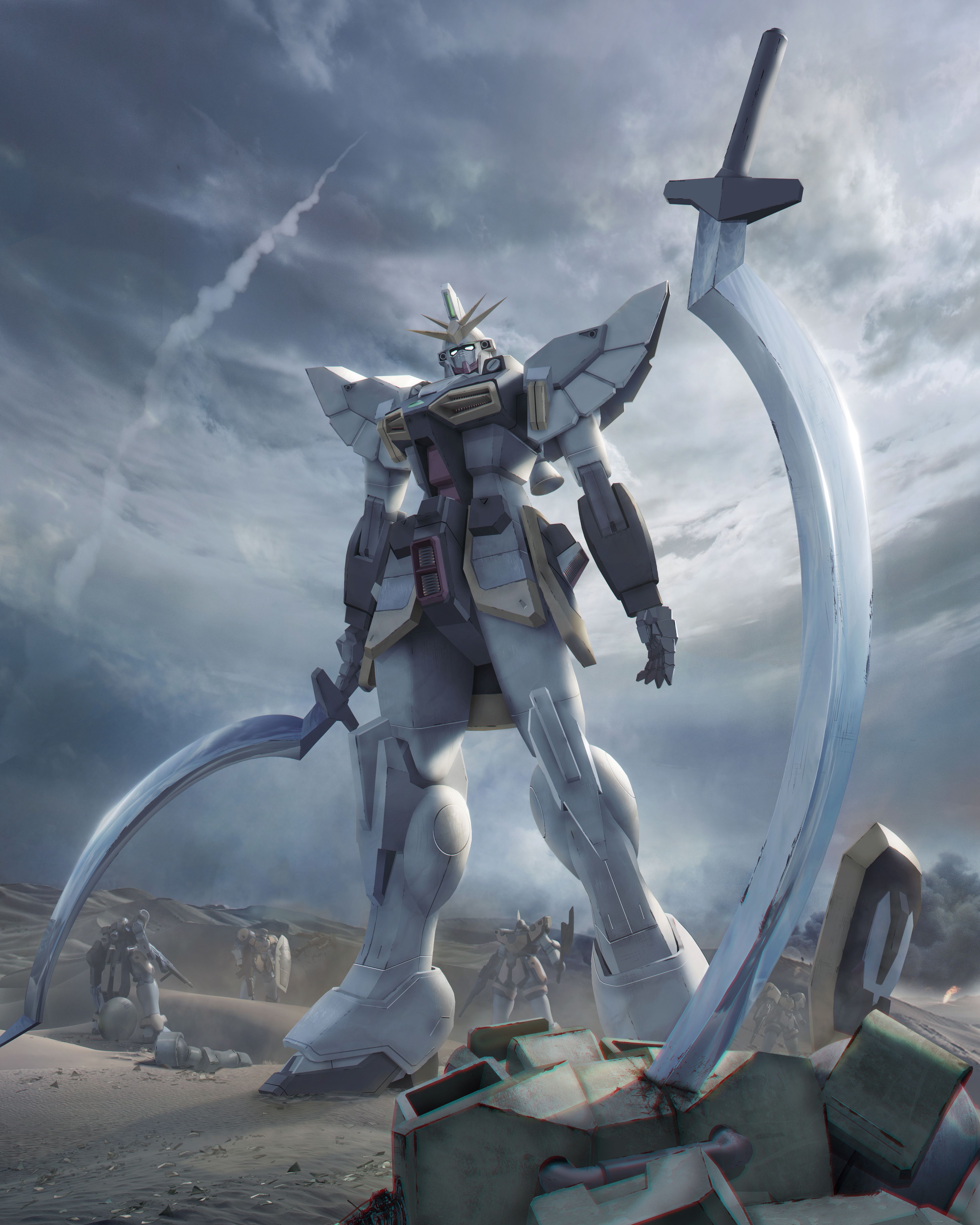 3970x4961 XXXG 01SR Gundam Sandrock Suit Gundam Wing By Pixiv Id 5513000 Anime Image Board