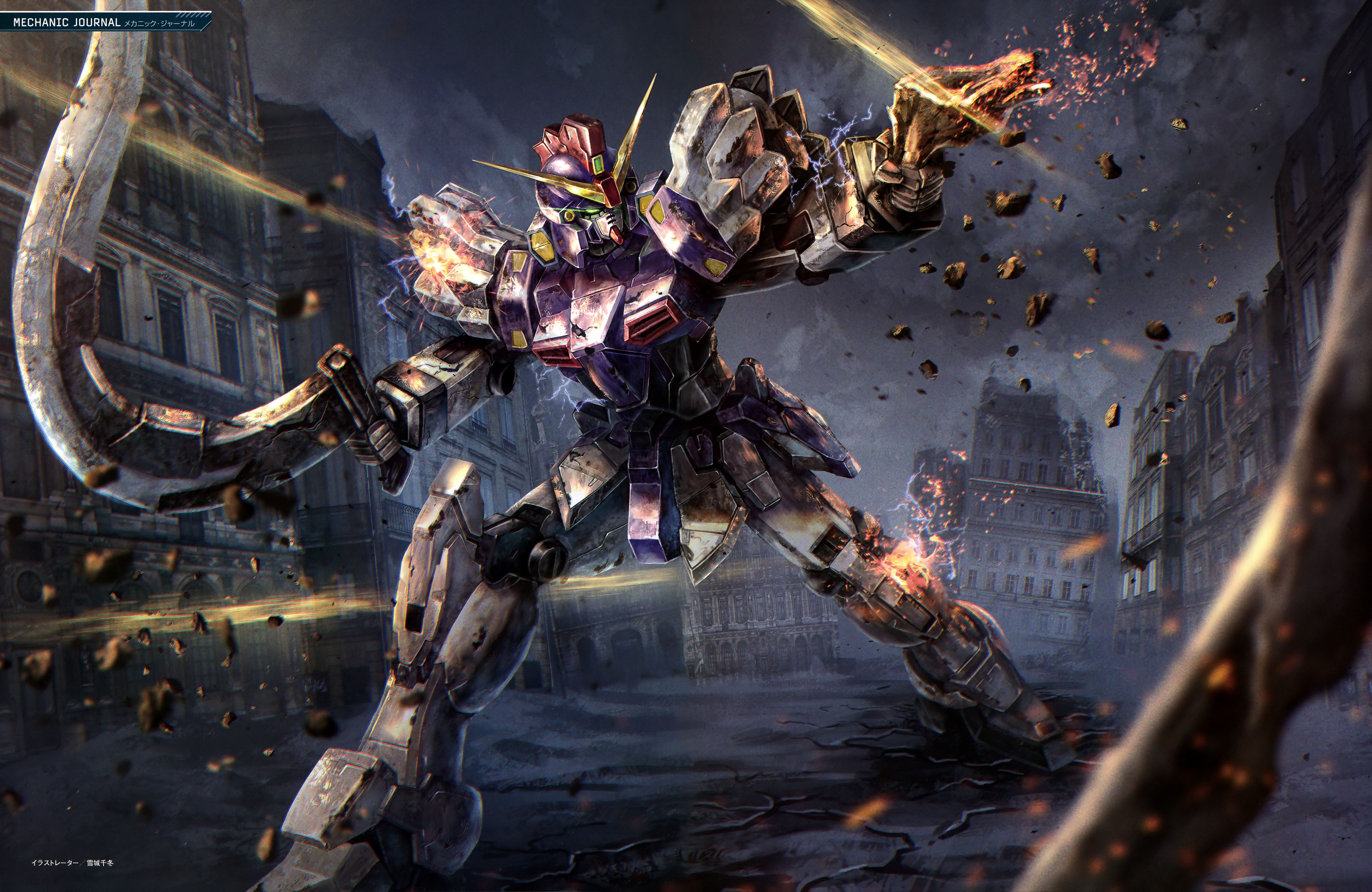 6297x4095 XXXG 01SR2 Gundam Sandrock Custom Suit Gundam Wing By Sunrise (Studio) Anime Image Board