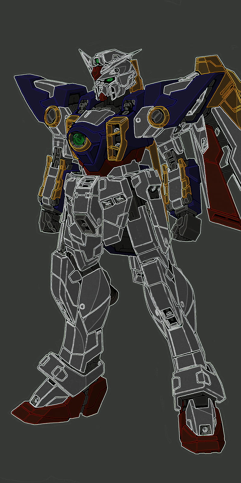 800x1603 Gundam Wing, anime, mecha, mobile, suit, HD phone wallpaper