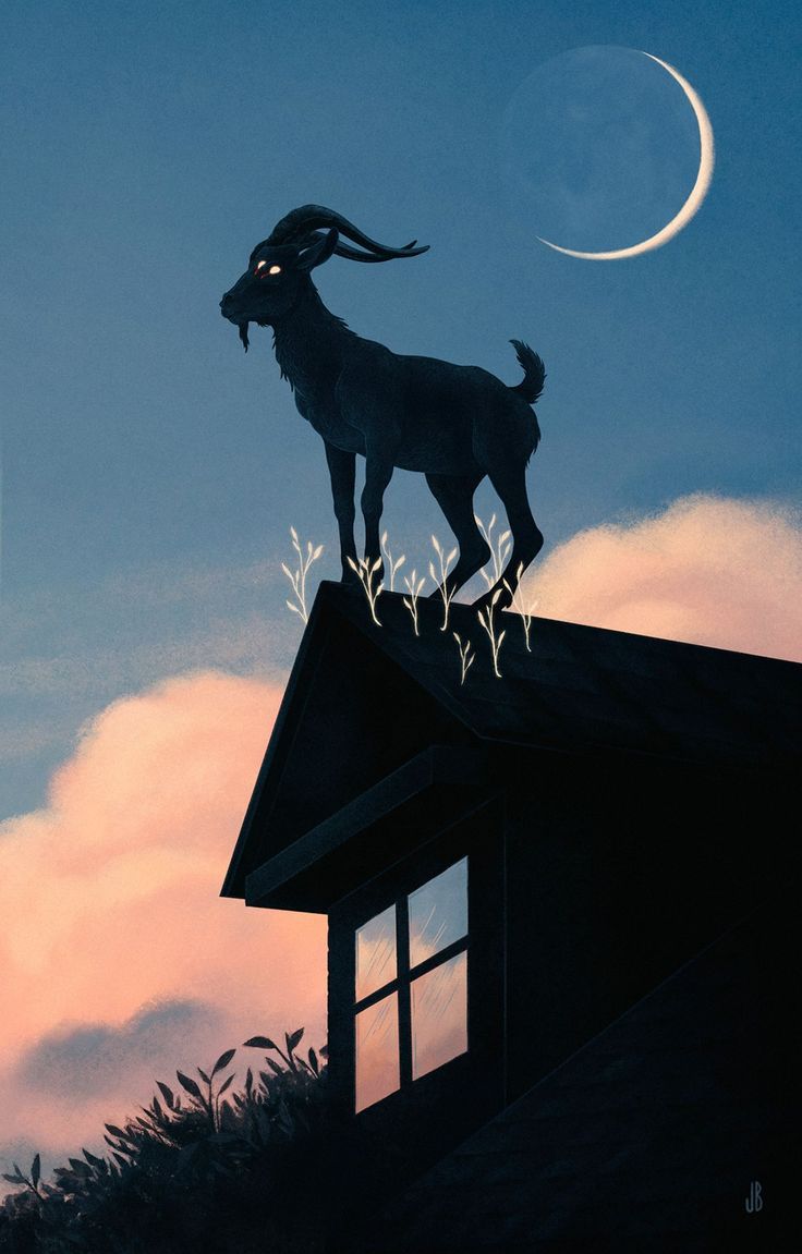 736x1151 Surreal Illustration of Witchcraft in the Suburbs. Black phillip wallpaper, Black phillip art, Black phillip