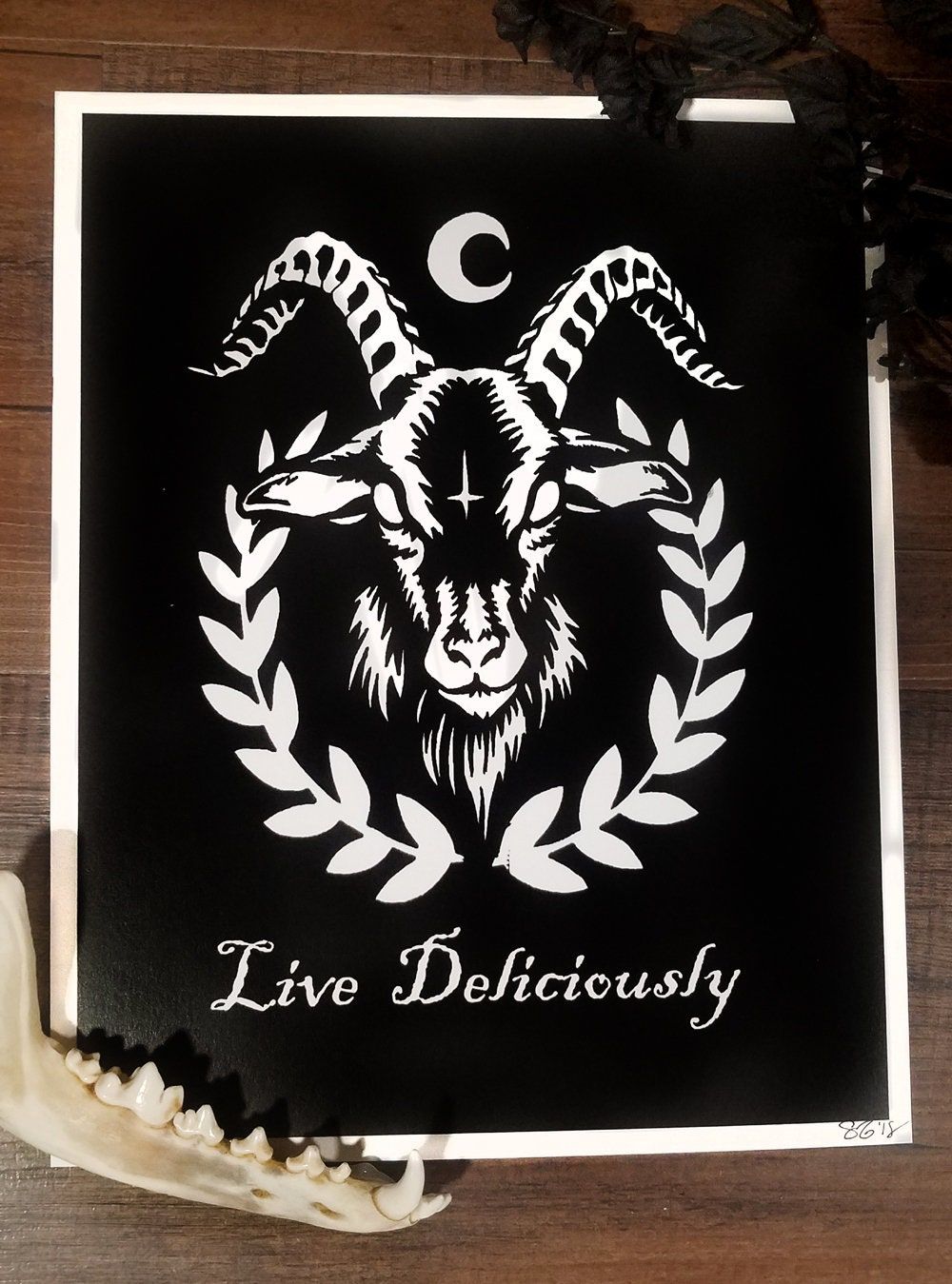 1000x1349 Live Deliciously Print Phillip Art Art Gifts VVitch