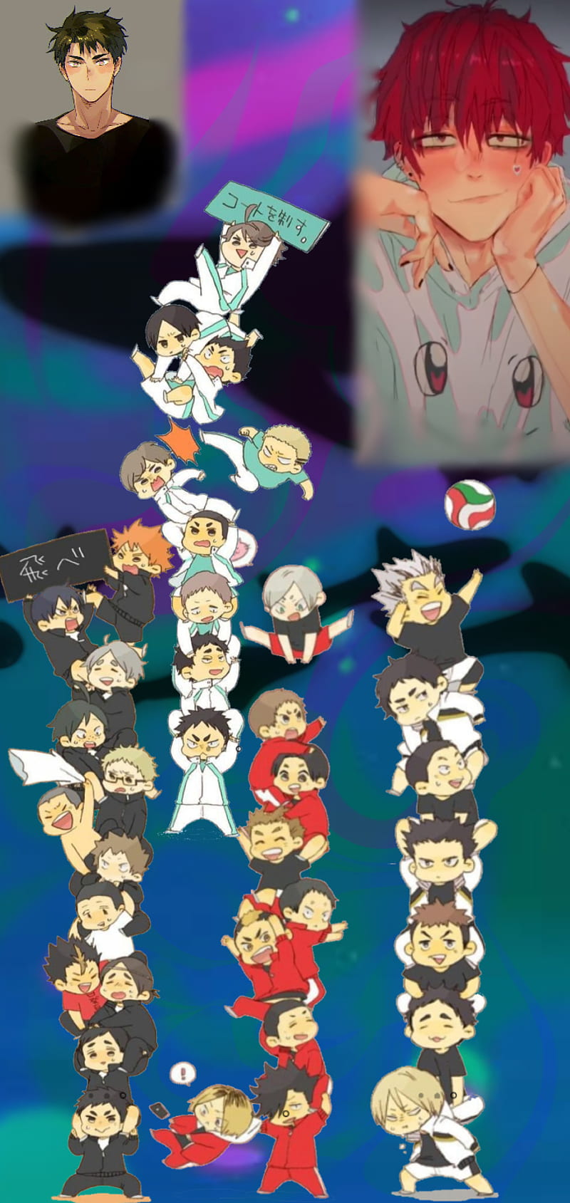 800x1689 HD haikyuu polyamorous wallpaper