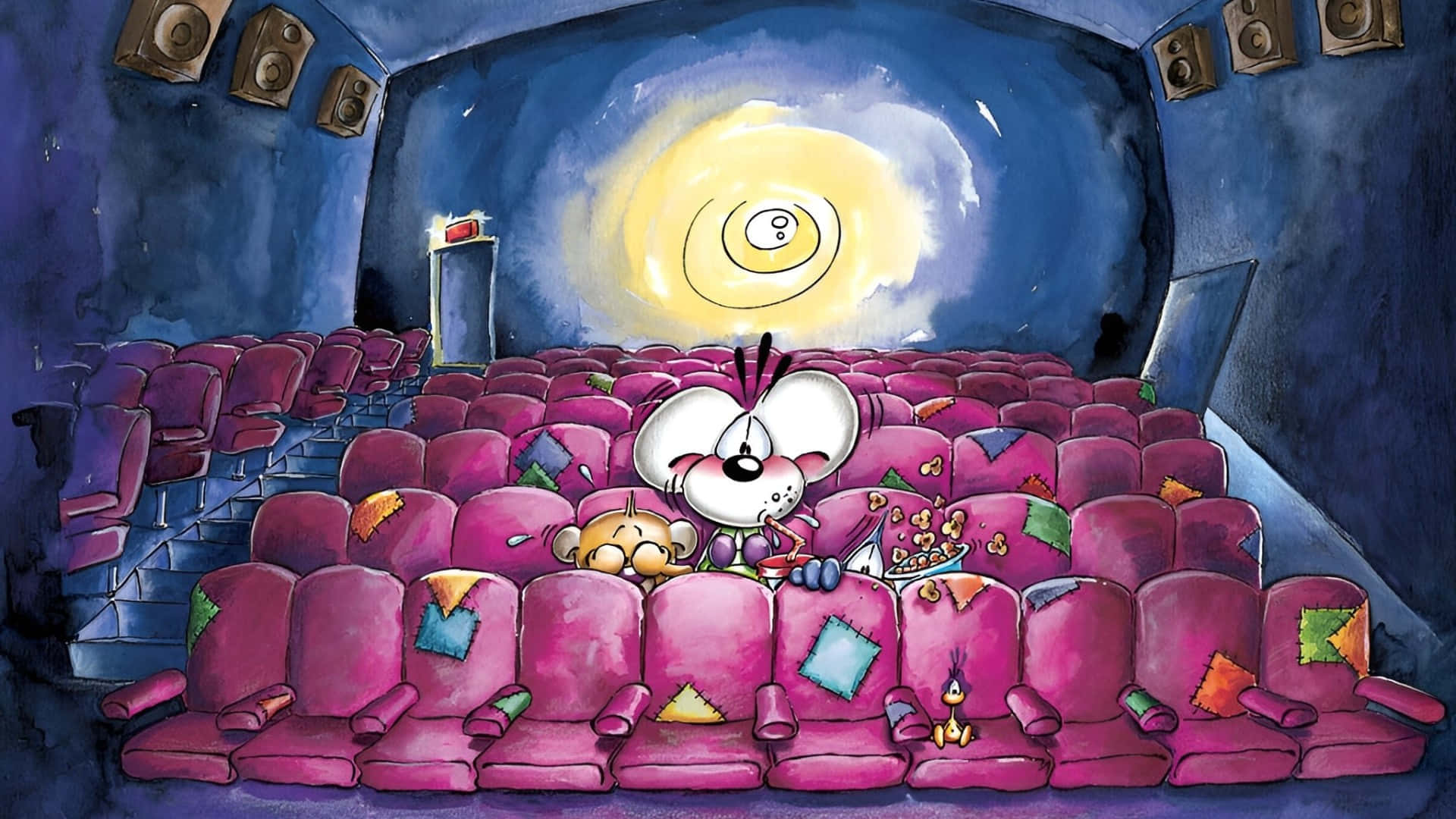 1920x1080 Download Diddl In Movie Theater Wallpaper