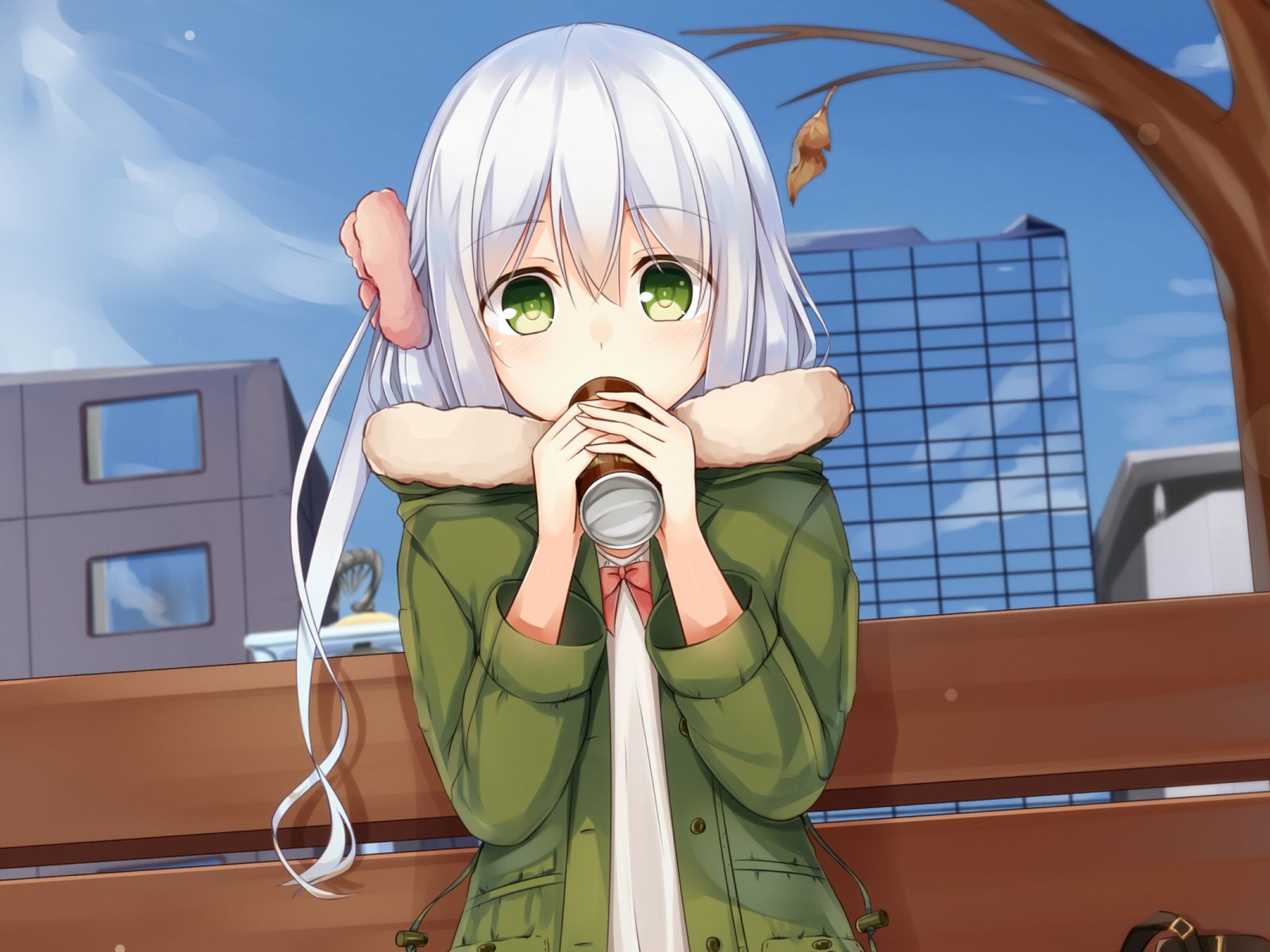 1600x1200 Shy Anime Wife Wallpaper