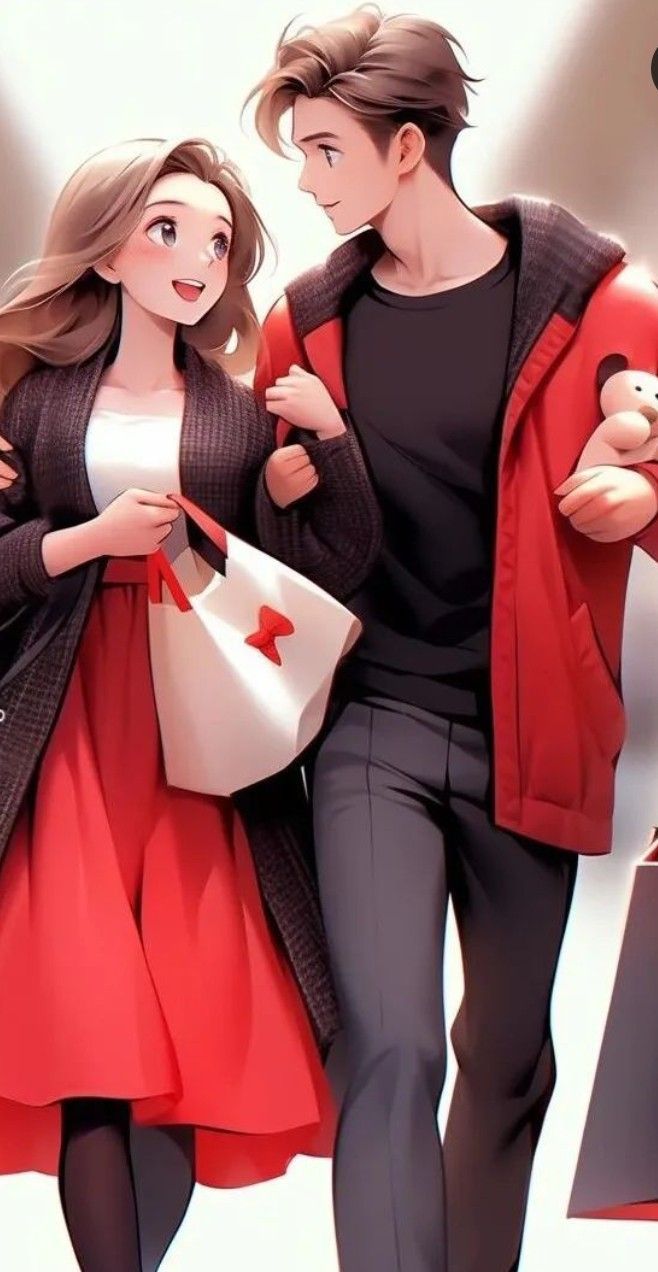 658x1272 Lovely couple wallpaper. Anime engagement photo, Anime husband and wife, Couple dp cartoon