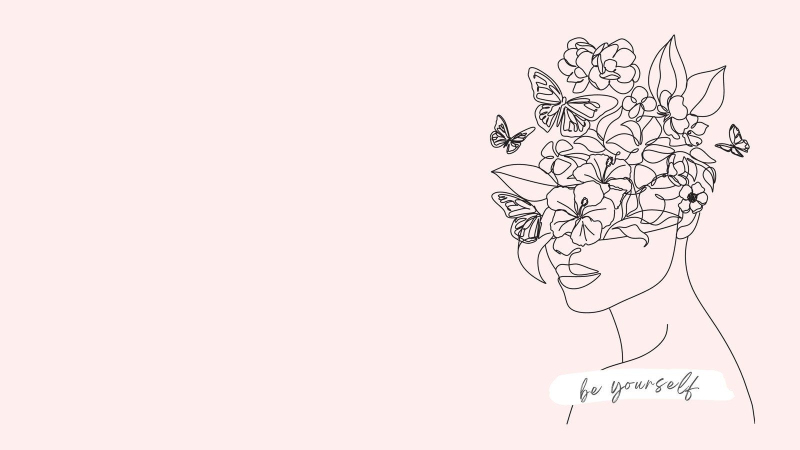 1600x900 Line Art Aesthetic Laptop Wallpaper