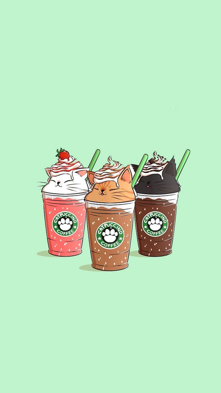 736x1308 Catpuccino Art Print Drawing. Coffee wallpaper iphone, Starbucks wallpaper, Cute cat drawing