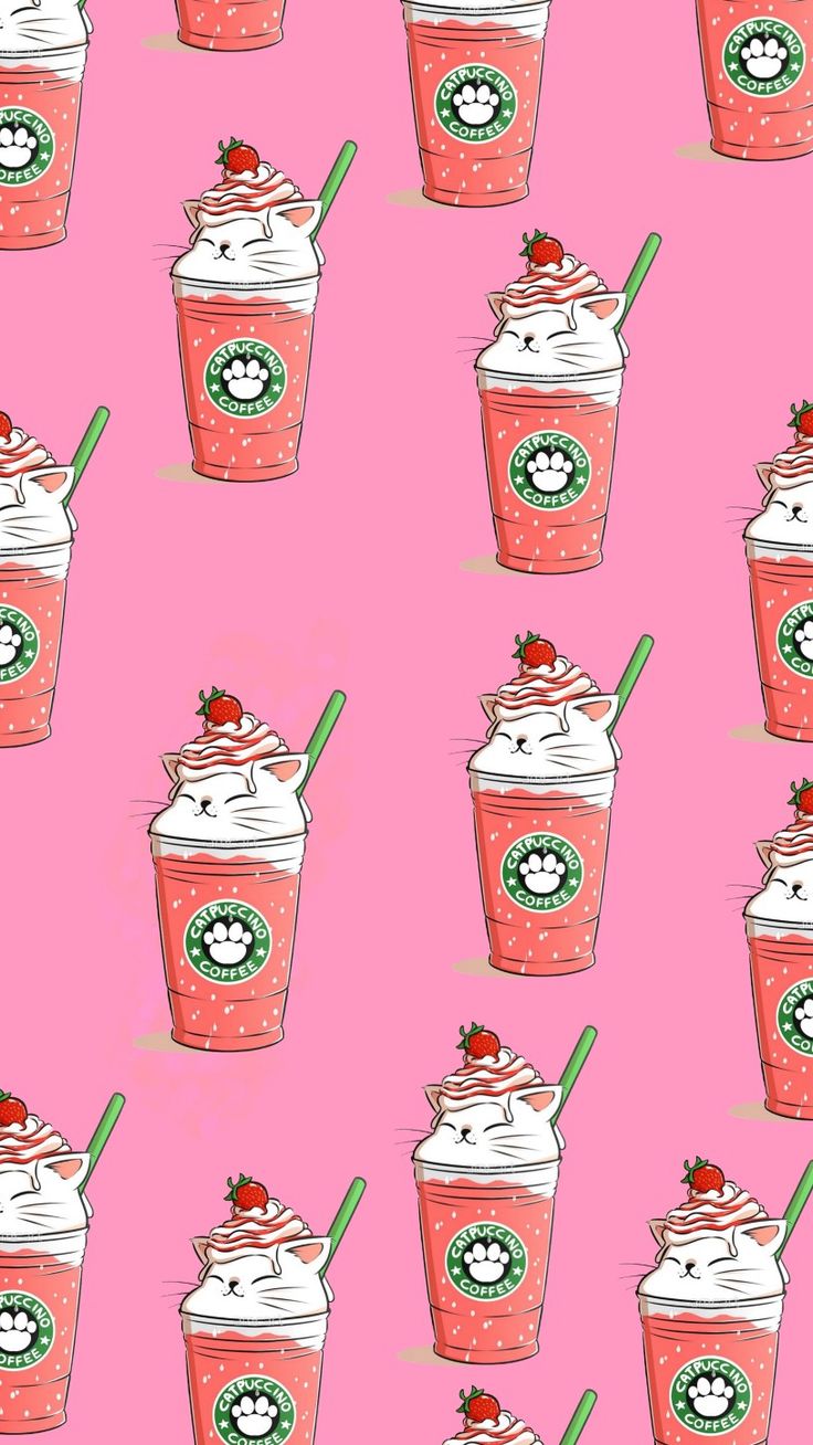 736x1308 Catpuccino Wallpaper