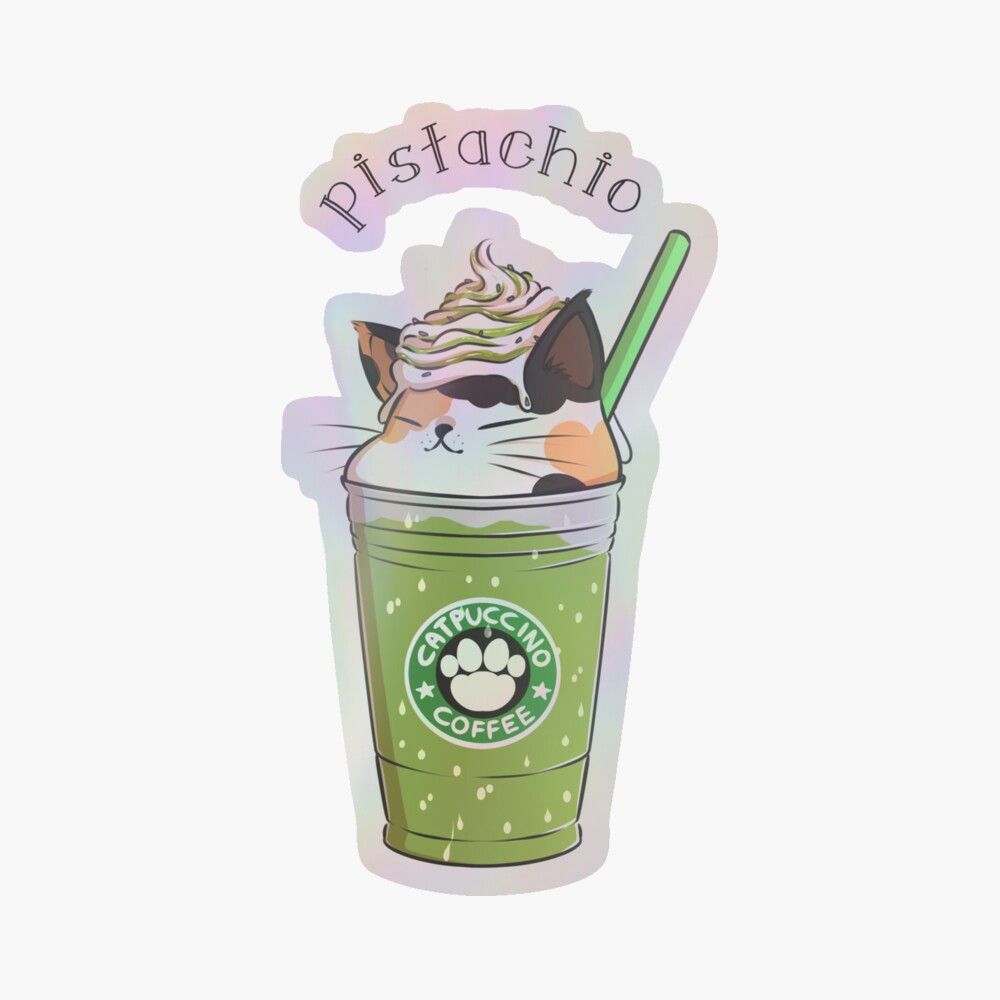 1000x1000 Pistachio CATpuccino Poster