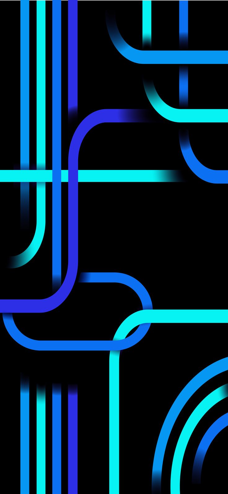 736x1593 Sleek Lines: OLED Wallpaper for a Minimalist Dark Theme