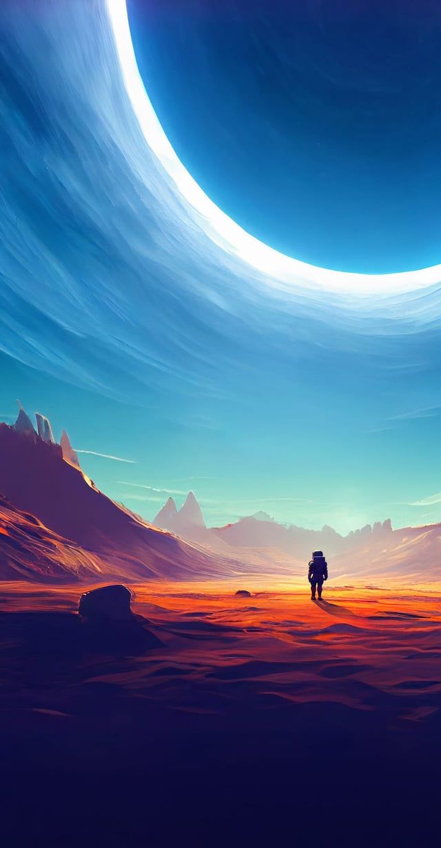 640x1231 OLED wallpaper blue red mountains