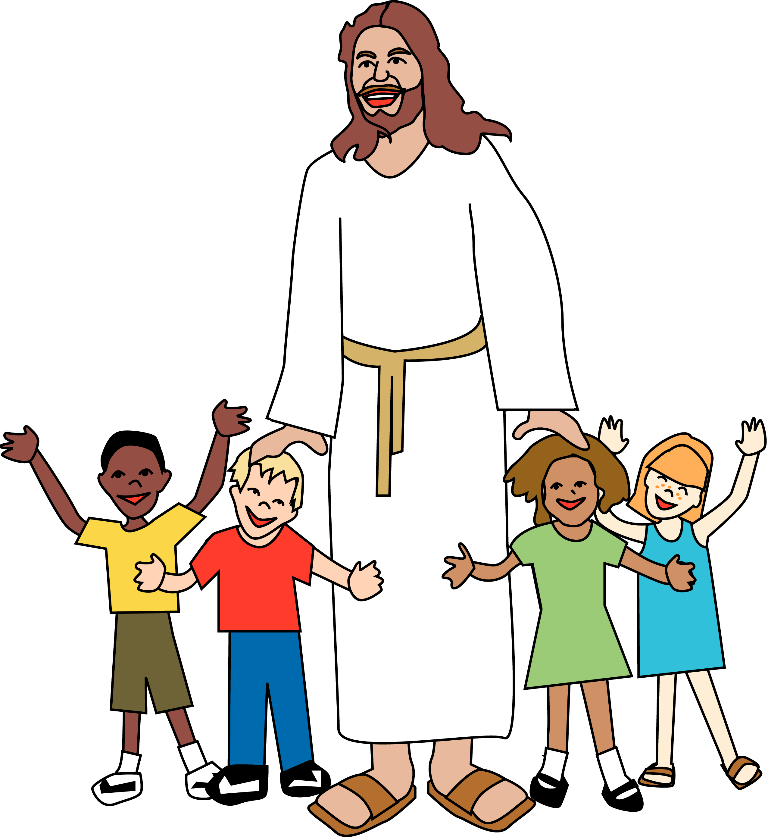 2550x2779 Download HD Jesus With Children Clipart With Children Clip Art Transparent PNG Image