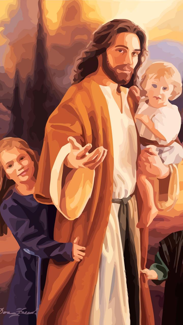 720x1280 Jesus And Children Wallpaper