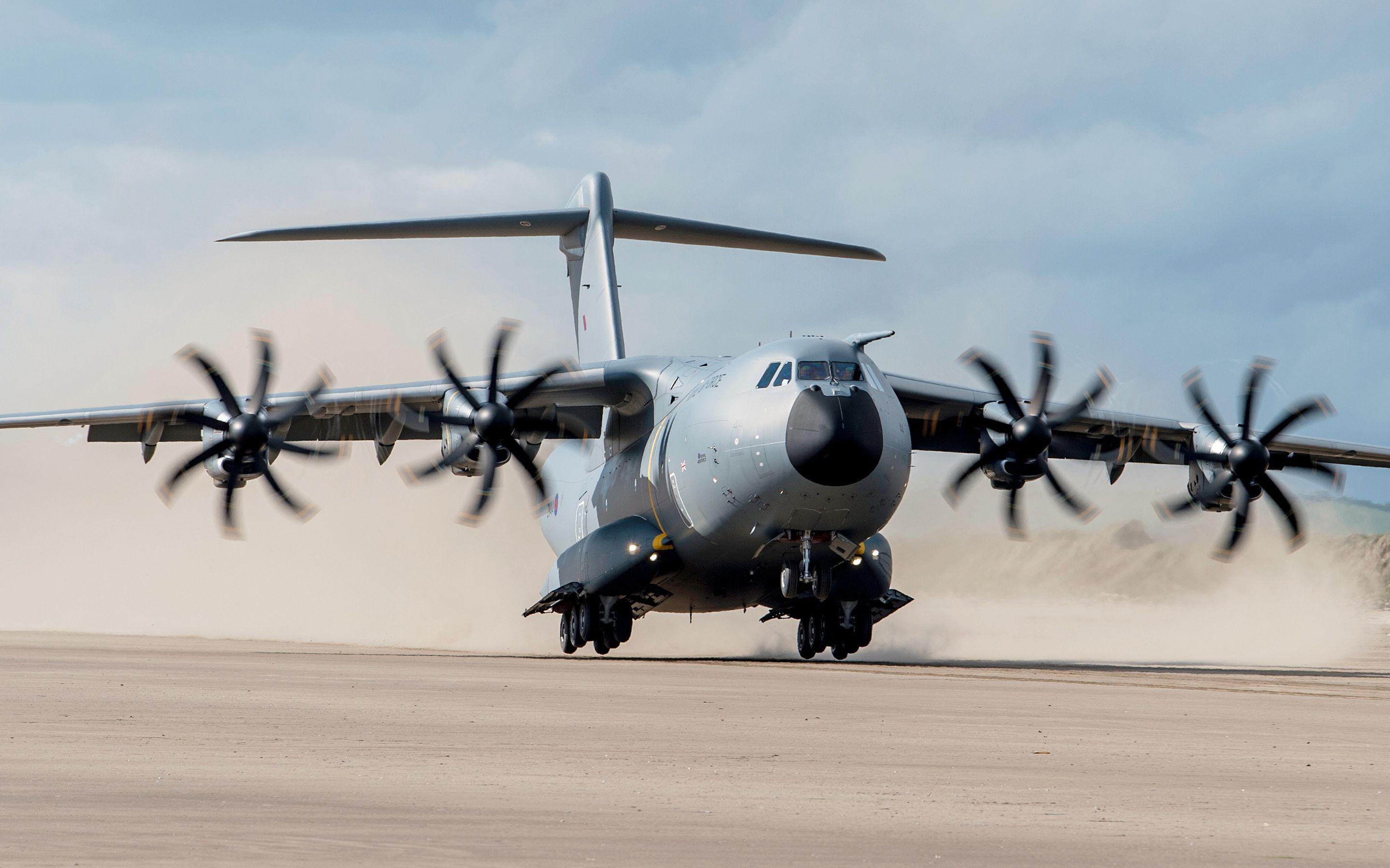 2880x1800 Download wallpaper Airbus A400M Atlas, military aircraft, UK Air Force, cargo plane, Airbus for desktop with resolution 2880x1800. High Quality HD picture wallpaper