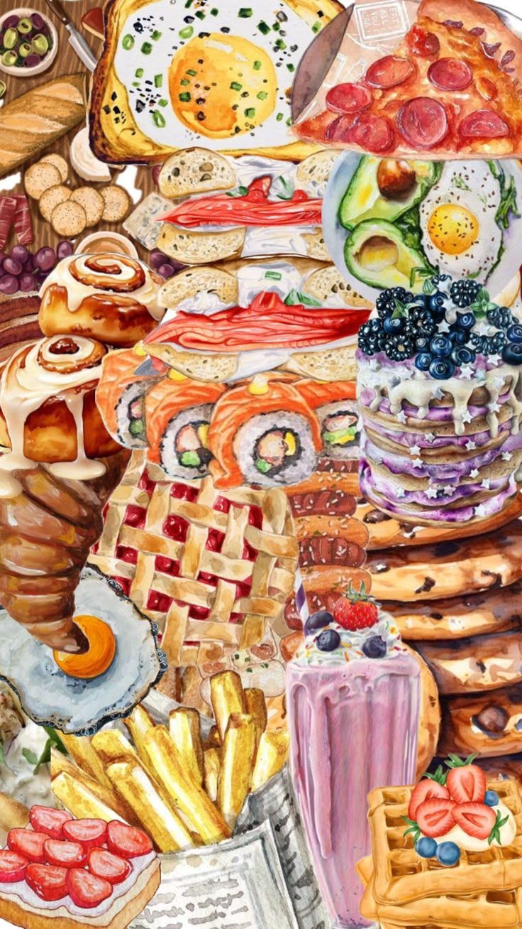 736x1308 Food wallpaper • • • • #wallpaper #aesthetic #explore #fyp #vintage #vintagewallpaper