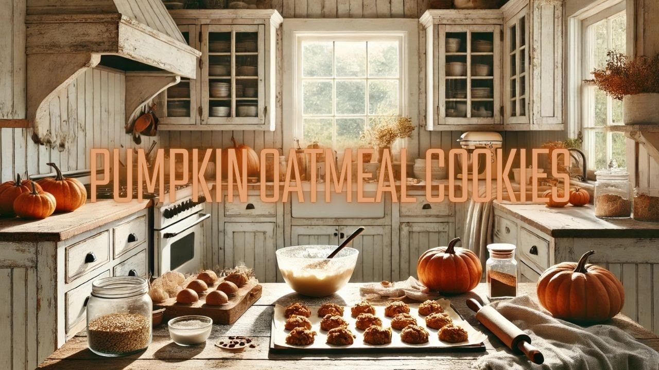 1280x720 Sourdough Pumpkin Oatmeal Cookies. Refined Sugar Free & Perfect For Fall!