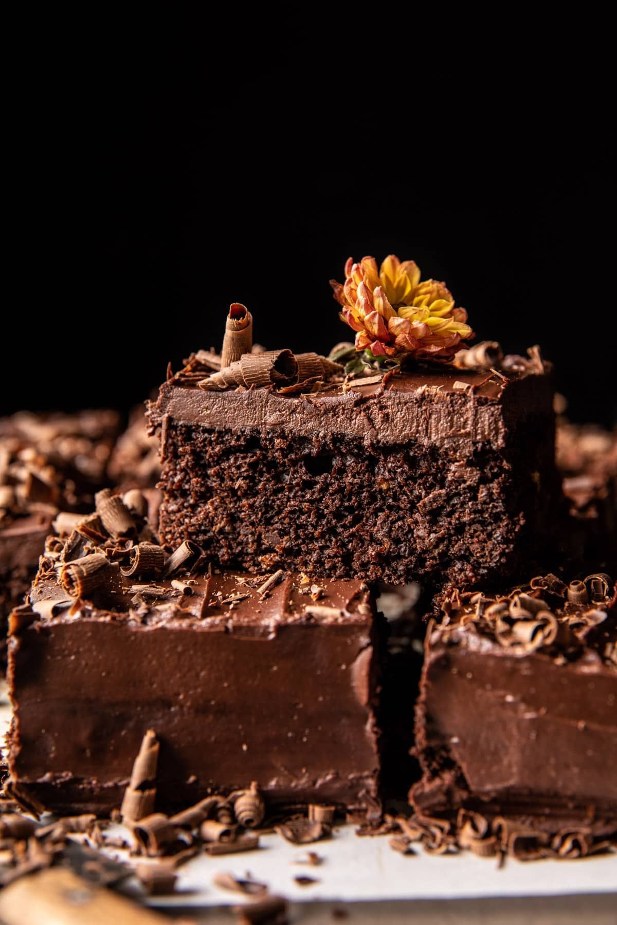 1200x1800 Fudge Frosted Chocolate Olive Oil Sheet Cake