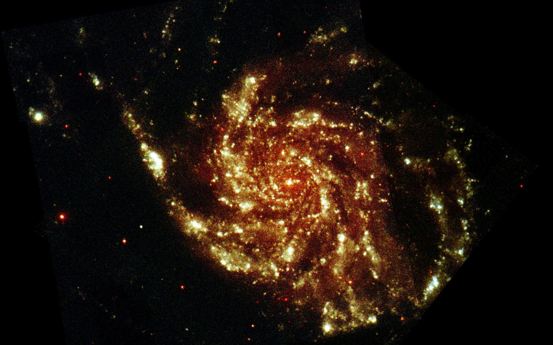 1920x1200 Golden Galaxy Wallpaper