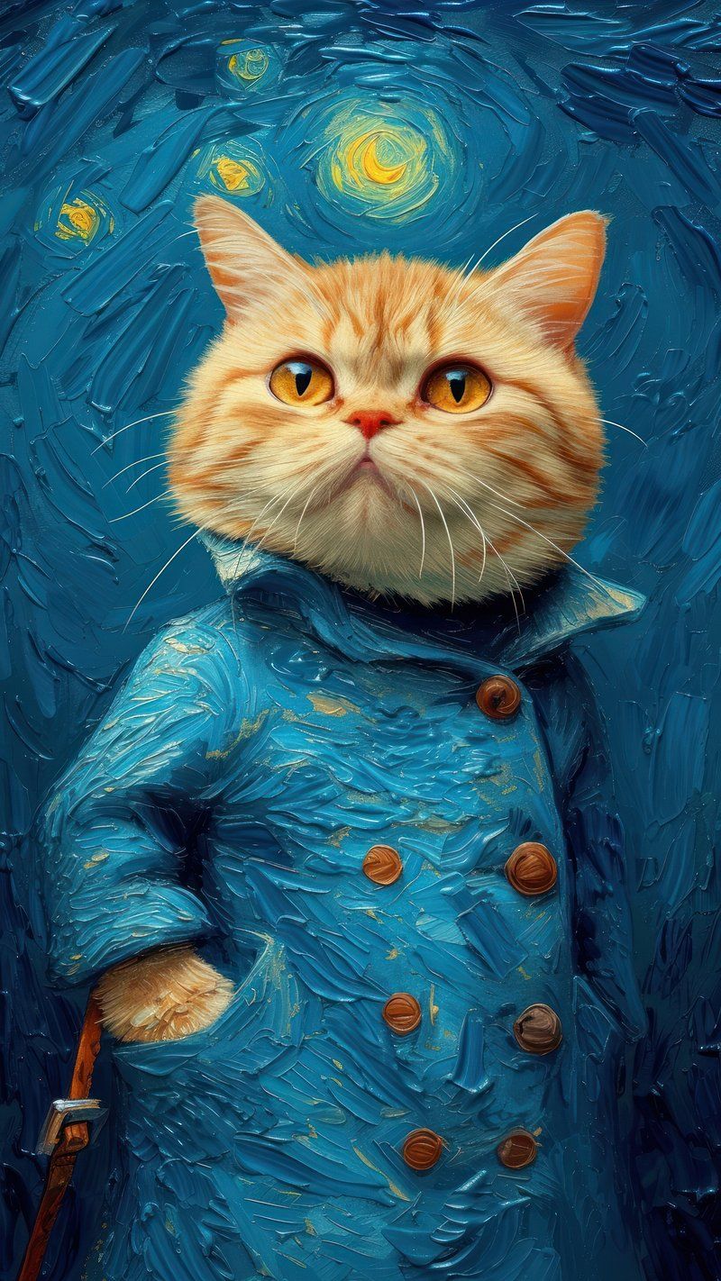 800x1422 Chubby cat costuming wearing vincent. Free Photo Illustration