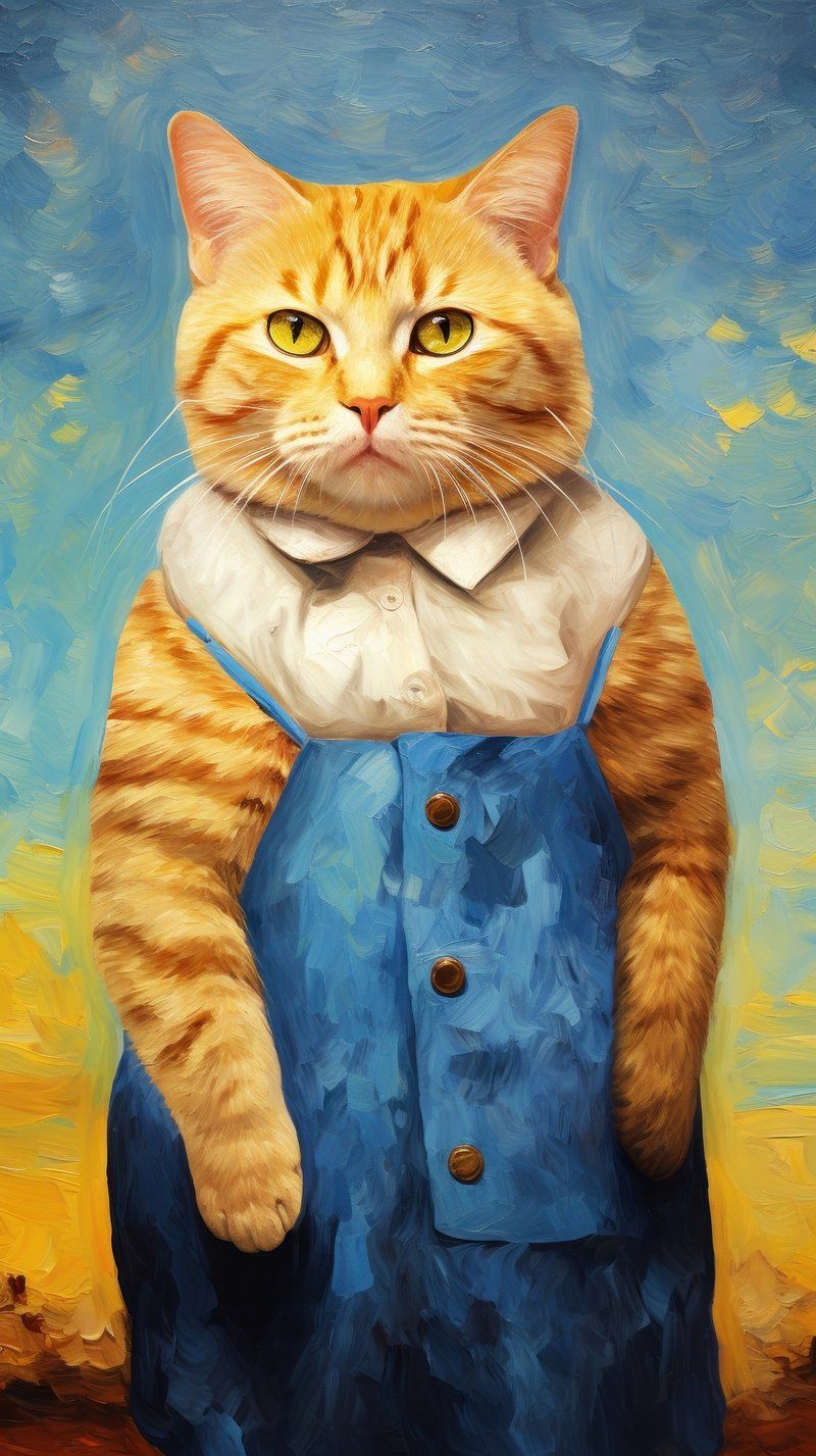 800x1427 Chubby cat costuming wearing vincent. Free Photo Illustration