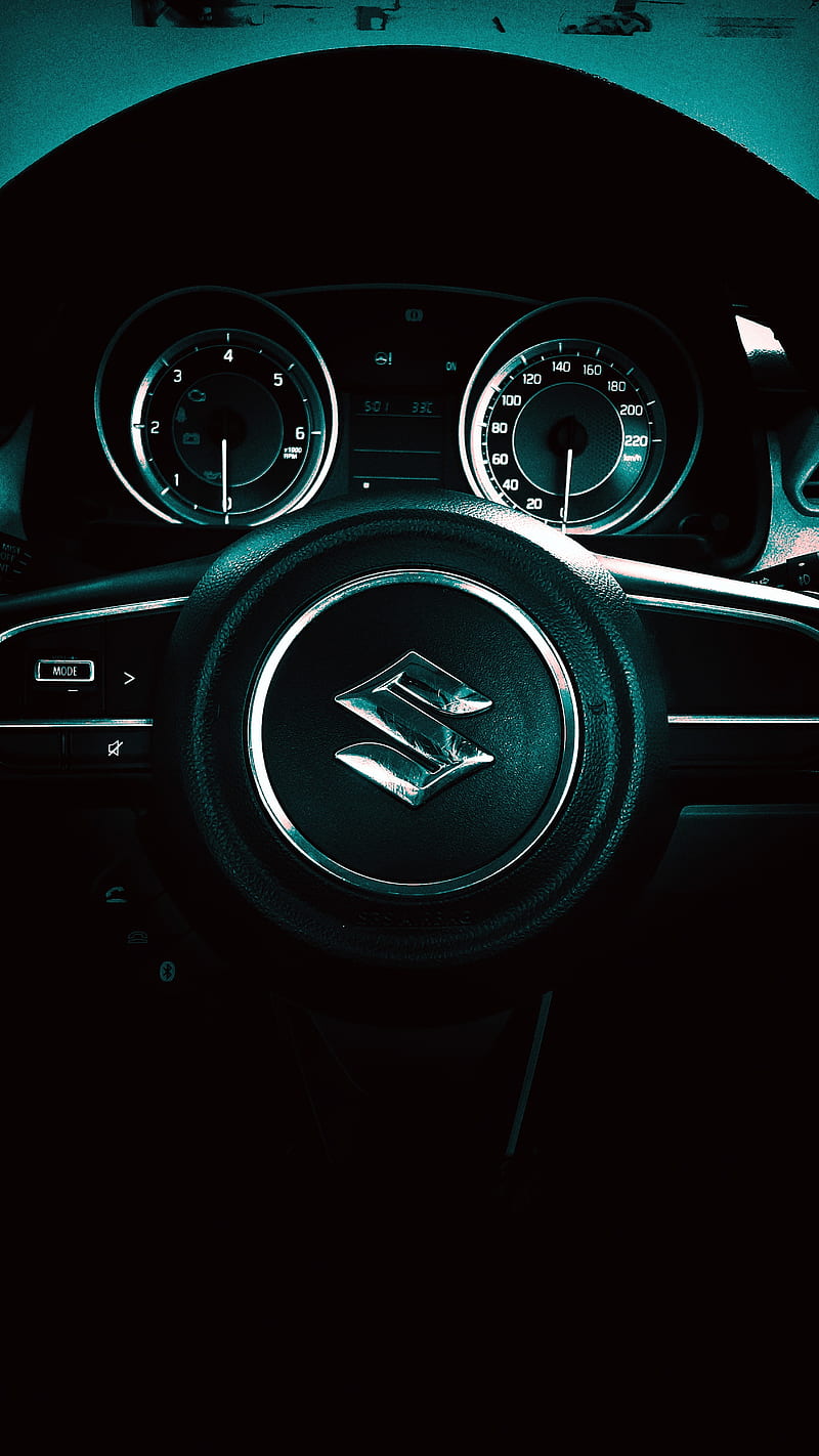 800x1422 Steering wheel, car, drive, interior, logo, suzuki, HD phone wallpaper