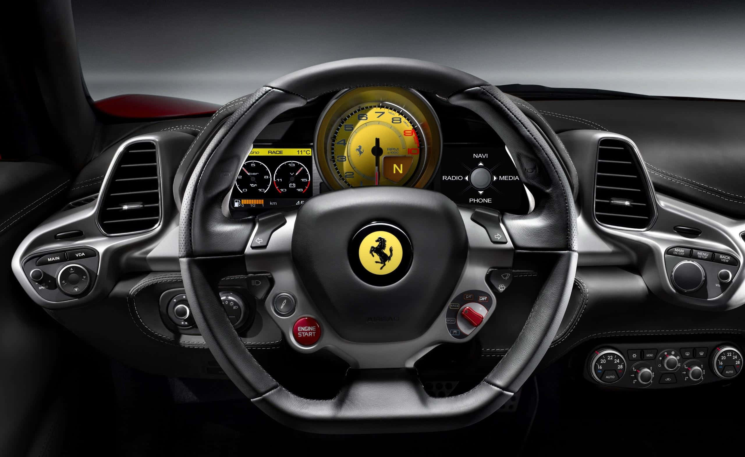 2560x1569 Download Luxury Sports Car Steering Wheel Wallpaper
