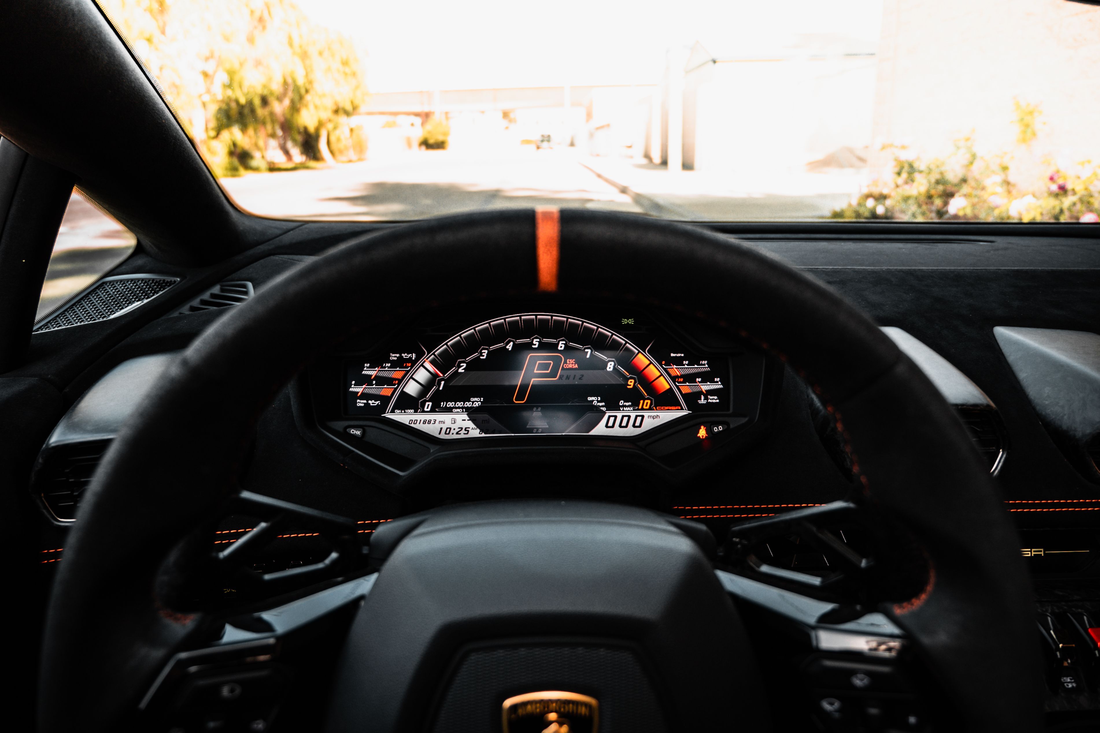 3805x2537 Black Lamborghini Steering Wheel · Free
