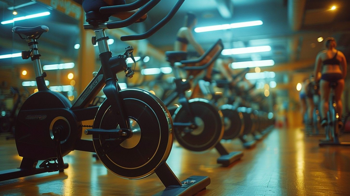 1456x816 Download Gym Cycling Session Image, Cycling, Fitness