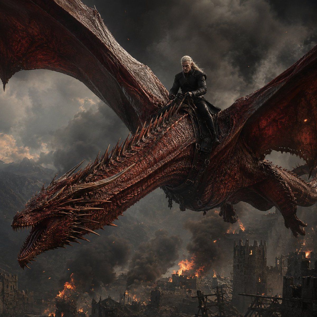 1200x1200 Daemon and Caraxes, easily. Their bond feels like one of the deepest in the entire Targaryen story. It wasn't just about Daemon having a powerful dragon or the two of them being