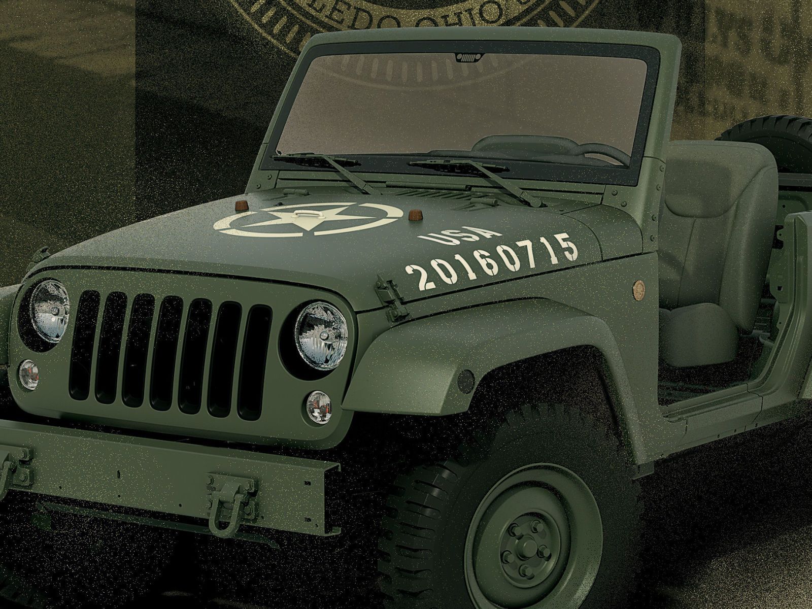 1600x1200 Jeep 75th Anniversary Wrangler Concept Celebrates 75 Years of Army Jeeps