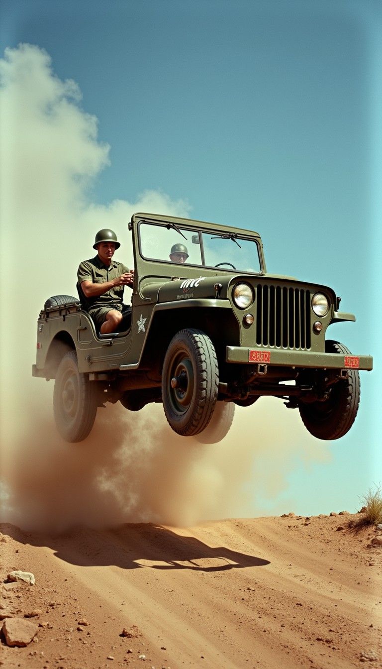 768x1344 Download Moonlit Military Jeep Image, Military, Vintage