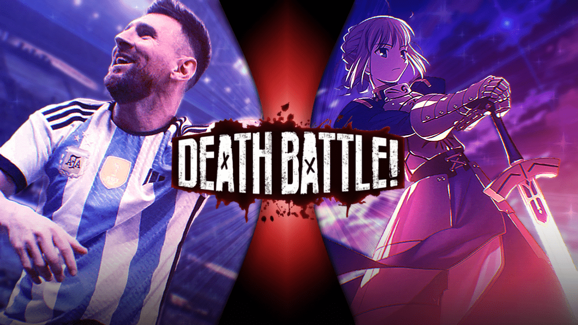 1192x670 For once, for the future.. Lionel Messi VS Artoria Pendragon (Saber- Oh come on now.)