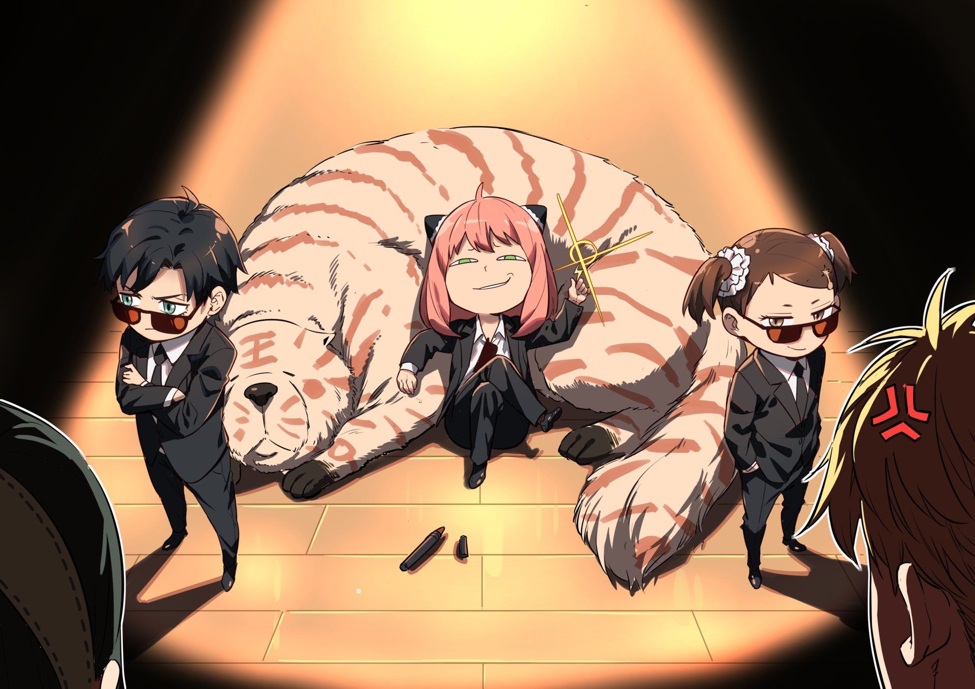 1920x1357 HD Wallpaper: Spy x Family with Becky, Damian, and Anya by 厇也x2480